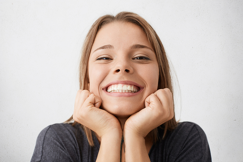 Smiling Girl with white teeth