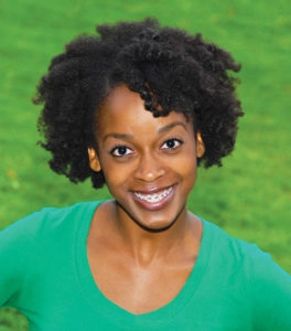 Woman smiling with traditional braces